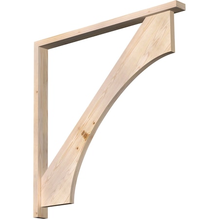 Westlake Block Smooth Bracket W/ Offset Brace, Douglas Fir, 3 1/2W X 44D X 44H